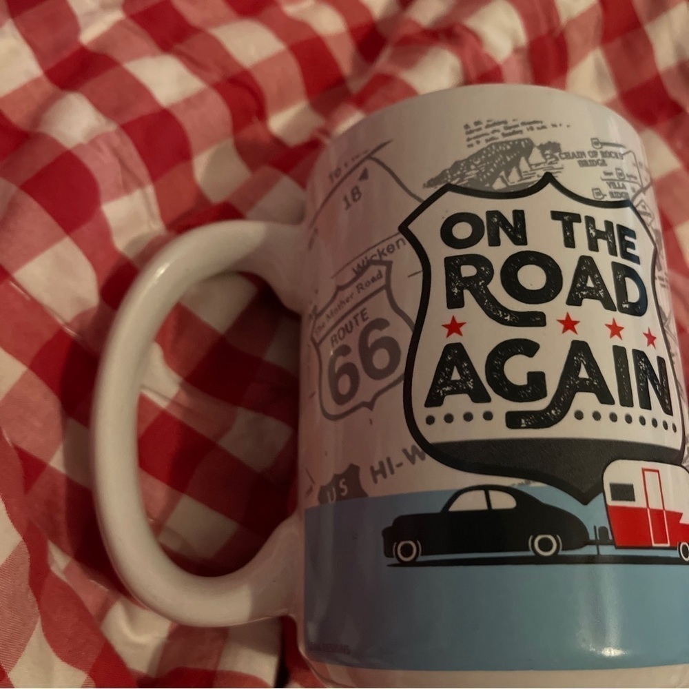 Camping RV On The Road Again Mug Cup Coffee Tea. Zak! Designs 16 oz